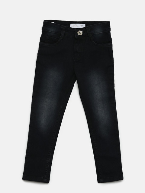 

Tiny Girl Navy Blue Low-Rise Clean Look Stretchable Jeans