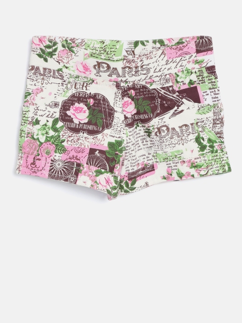 

Tiny Girl Multicoloured Printed Shorts, Multi