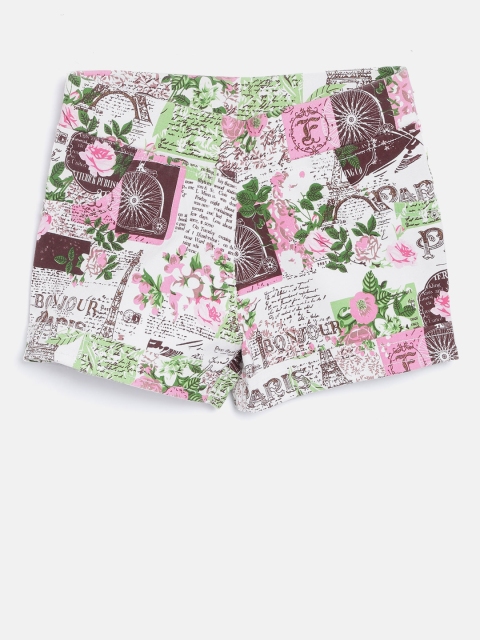 

Tiny Girl Multicoloured Printed Shorts, Multi