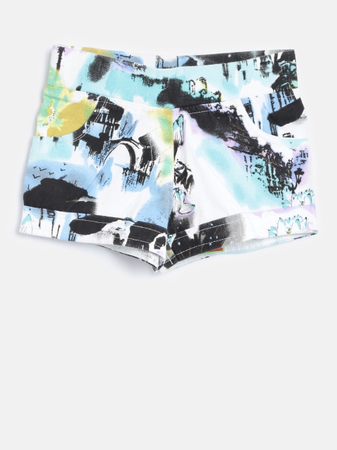 

Tiny Girl Multicoloured Printed Shorts, Multi