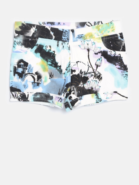 

Tiny Girl Multicoloured Printed Shorts, Multi