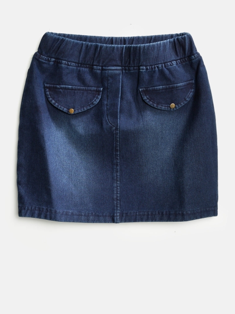 

Tiny Girl Navy Mini A-Line Denim Skirt, Navy blue