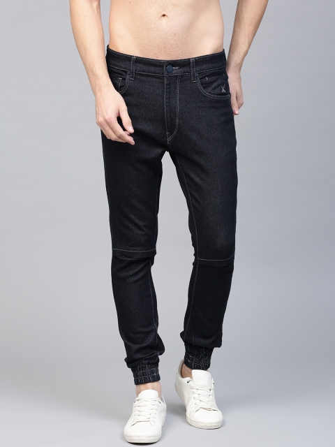 

HRX by Hrithik Roshan Men Navy Blue Mid-Rise Clean Look Stretchable Joggers