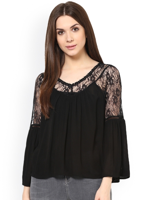 

MIWAY Women Black Solid Top