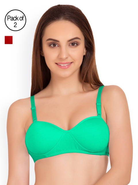 

Tweens Pack of 2 Medium-Coverage T-shirt Bras TW91201, Red