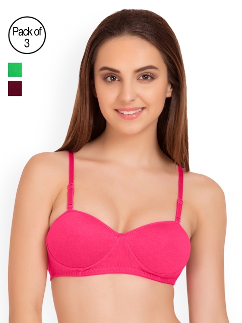 

Tweens Pack of 3 Medium-Coverage T-shirt Bras TW91201, Pink