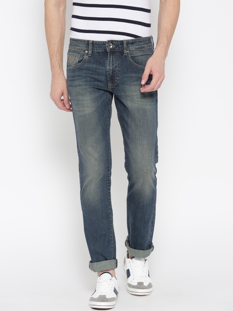 

Pepe Jeans Men Navy Blue Dawson Slim Fit Low-Rise Clean Look Stretchable Jeans