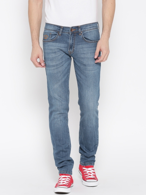 

Pepe Jeans Men Blue Regular Fit Low-Rise Clean Look Stretchable Jeans