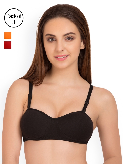 

Tweens Pack of 3 Medium-Coverage T-shirt Bras TW91201, Black