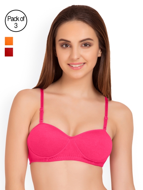 

Tweens Pack of 3 Medium-Coverage T-shirt Bras TW91201, Orange