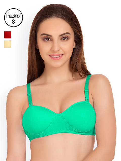 

Tweens Pack of 3 Medium-Coverage T-shirt Bras TW91201, Yellow