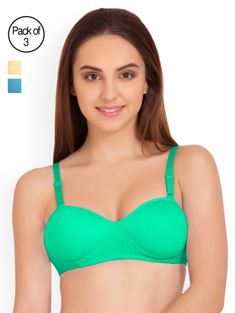 

Tweens Pack of 3 Half-Coverage T-shirt Bras TW91201, Blue