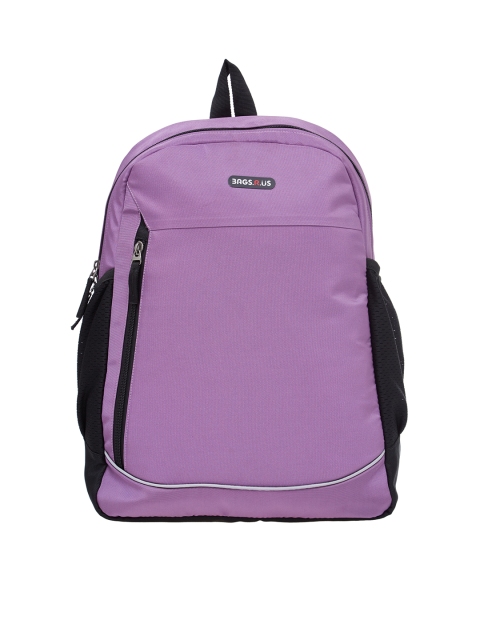 

Bags.R.us Unisex Black & Purple Solid Laptop Backpack