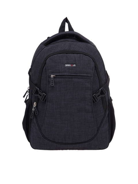 

Bags.R.us Unisex Black & Navy Blue Solid Laptop Backpack