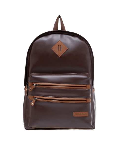 

Bags.R.us Unisex Brown Solid Laptop Backpack