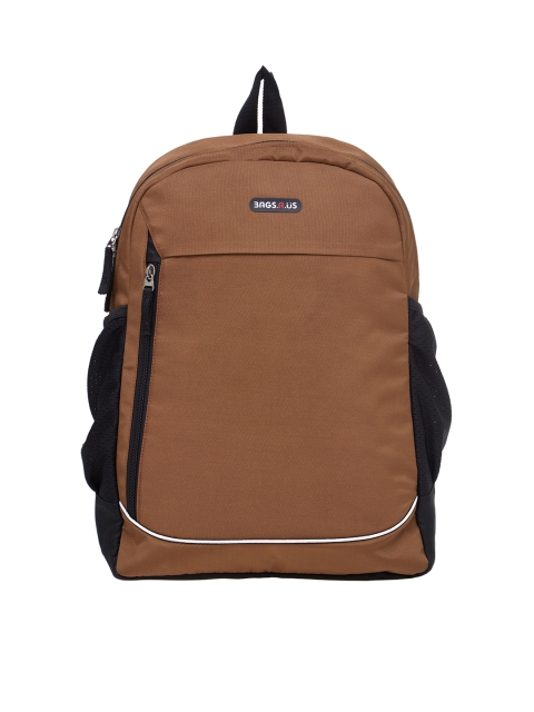 

Bags.R.us Unisex Black & Brown Solid Laptop Backpack