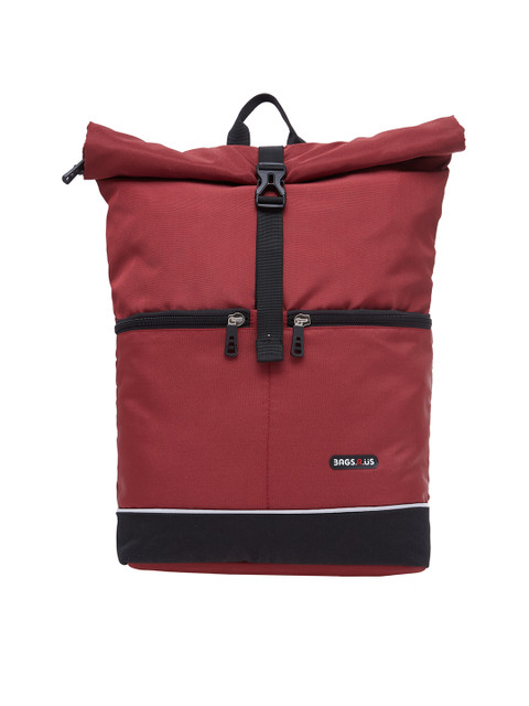 

Bags.R.us Unisex Maroon Solid Laptop Backpack