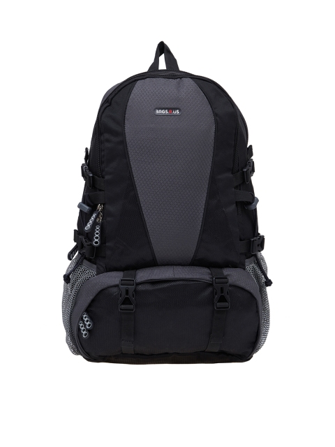 

Bags.R.us Unisex Black & Grey Colourblocked Laptop Backpack