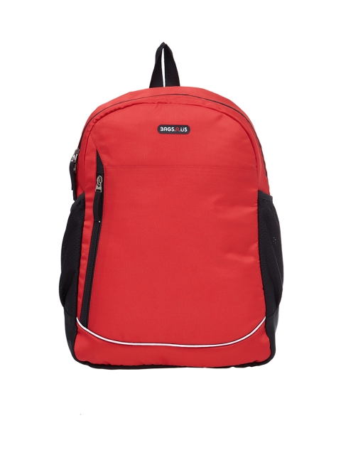 

Bags.R.us Unisex Black & Red Solid Laptop Backpack