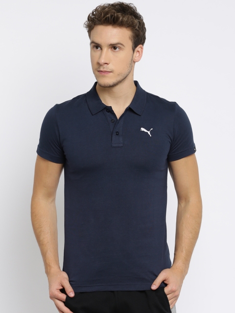 

Puma Men Navy Blue ESS Jersey Polo T-shirt