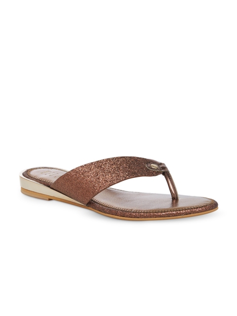 

Wet Blue Women Brown Solid Synthetic Open Toe Flats