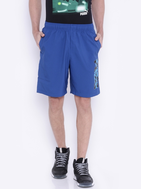

Puma Men Blue Solid Hero Regular Fit Sports Shorts