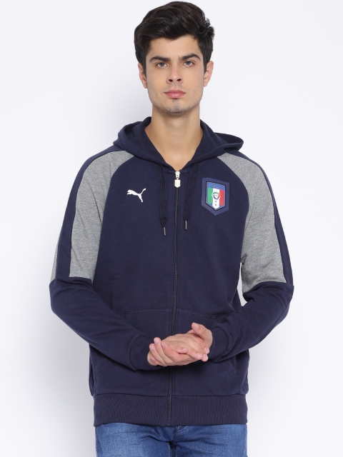 

PUMA Blue FIGC Italia TRIBUTE 2006 Printed Hooded Sweatshirt, Navy blue