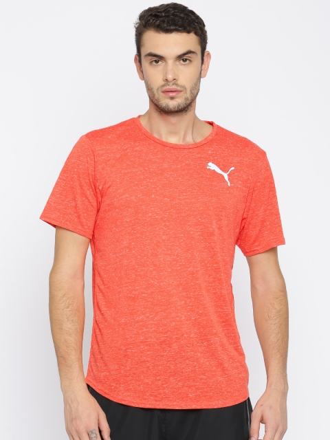 

Puma Men Coral Orange Solid Round Neck Dri-Release Novelty T-shirt