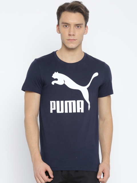 

Puma Men Navy Printed Archive Logo T-shirt, Navy blue