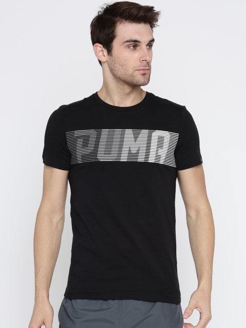

Puma Men Black Printed Round Neck Brand Speed Logo T-shirt