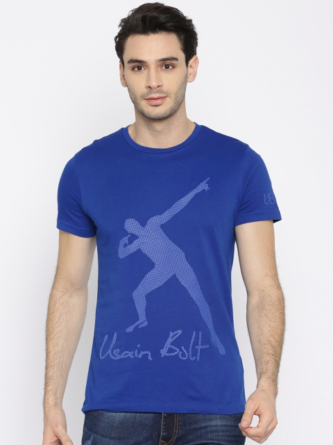 

Puma Men Blue Printed UB Graphic T-shirt