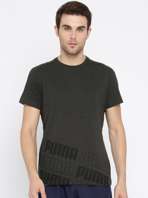 

Puma Men Charcoal Grey Slim Fit Printed Round Neck Rebel 2.0 T-shirt