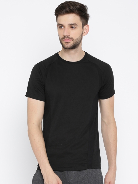 

Puma Men Black Solid Round Neck Sports T-shirt