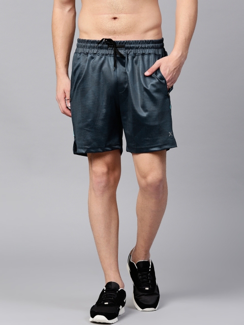 

HRX by Hrithik Roshan Men Navy Printed Sports Shorts, Navy blue