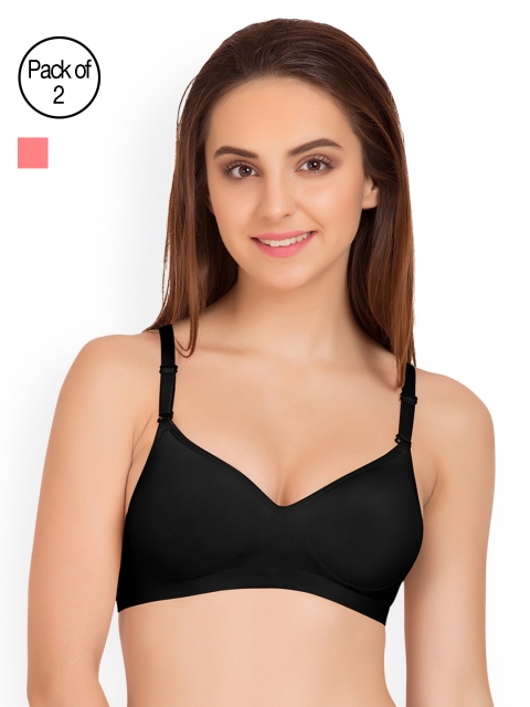 

Tweens Pack of 2 Full-Coverage T-shirt Bras TW91313, Black