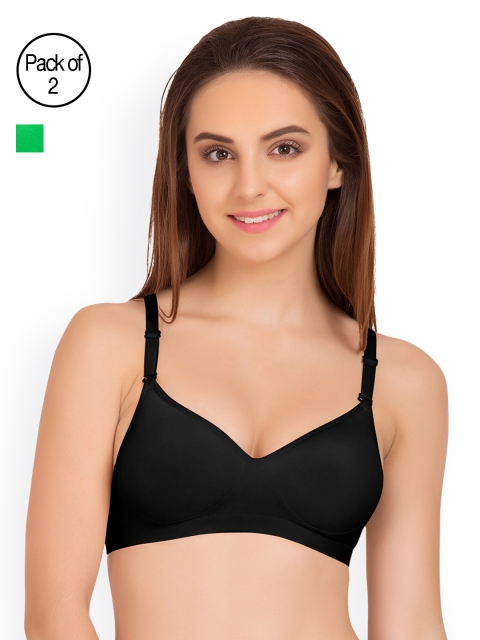 

Tweens Pack of 2 Full-Coverage T-shirt Bras TW91313, Black