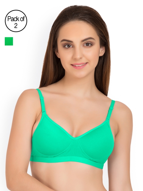 

Tweens Pack of 2 Full-Coverage T-shirt Bras TW91313, Sea green
