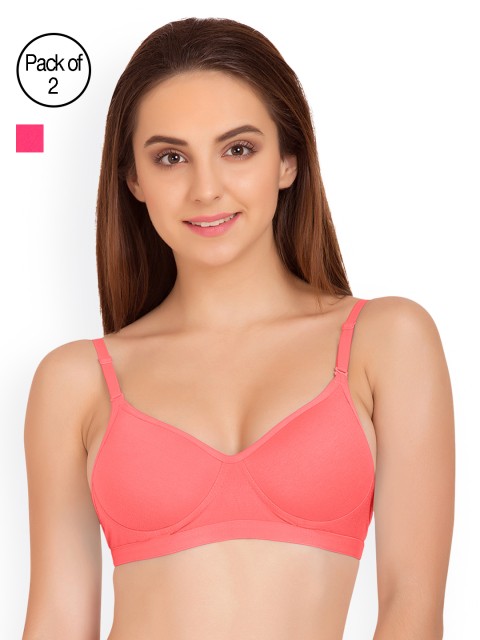 

Tweens Pack of 2 Full-Coverage T-shirt Bras TW91313, Pink