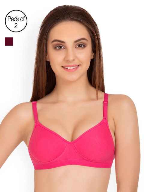 

Tweens Pack of 2 Full-Coverage T-shirt Bras TW91313, Pink