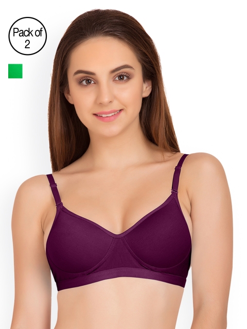 

Tweens Pack of 2 Full-Coverage T-shirt Bras TW91313, Purple