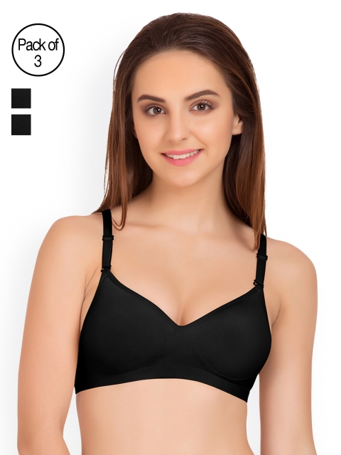 

Tweens Pack of 3 Full-Coverage T-shirt Bras TW91313, Black