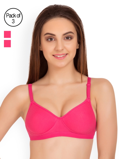 

Tweens Pack of 3 Full-Coverage T-shirt Bras TW91313, Pink