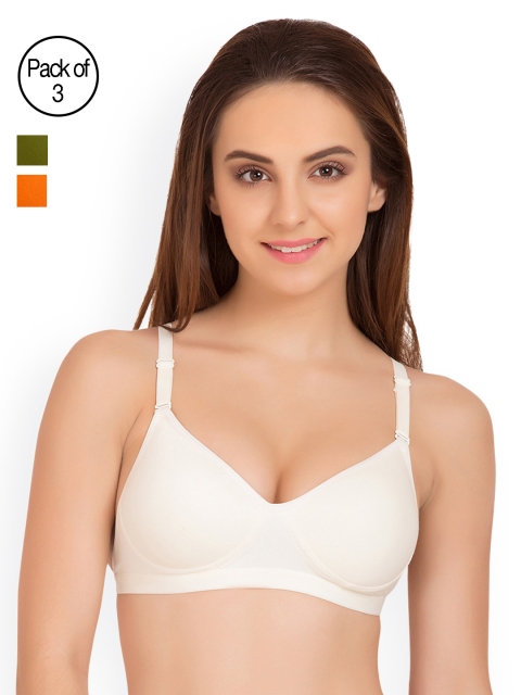 

Tweens Pack of 3 Full-Coverage T-shirt Bras TW91313, Off white