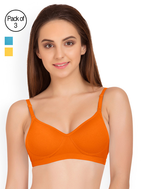 

Tweens Pack of 3 Full-Coverage T-shirt Bras TW91313, Orange