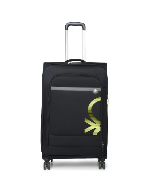 

United Colors of Benetton Unisex Black Large Trolley Suitcase