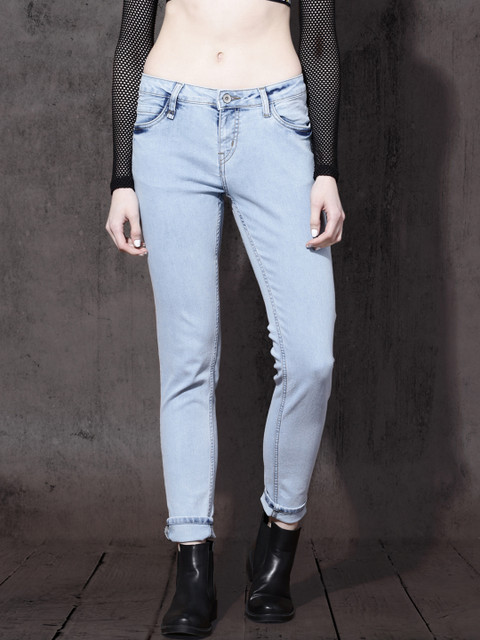 

Roadster Women Blue Skinny Fit Mid-Rise Clean Look Stretchable Jeans