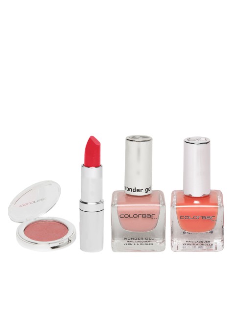 

Colorbar Blush, Nailpaints & Lipstick Combo, Peach