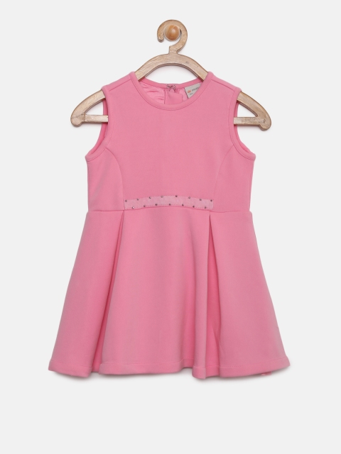 

MINI KLUB Girls Pink Solid A-Line Dress