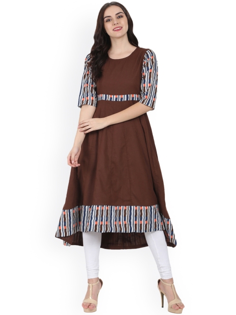 

Nayo Women Coffee Brown Printed Anarkali Kurta
