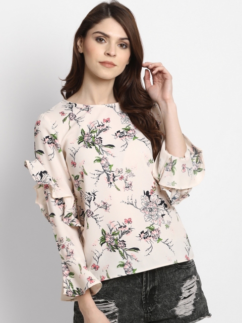 

Marie Claire Women Pink Printed Top
